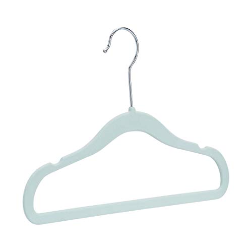 Amazon Basics Kids Velvet, Non-Slip Clothes Hangers, Mint Green - Pack of 50 Amazon Basics Kids Velvet, Non-Slip Clothes Hangers, Mint Green - Pack of 50