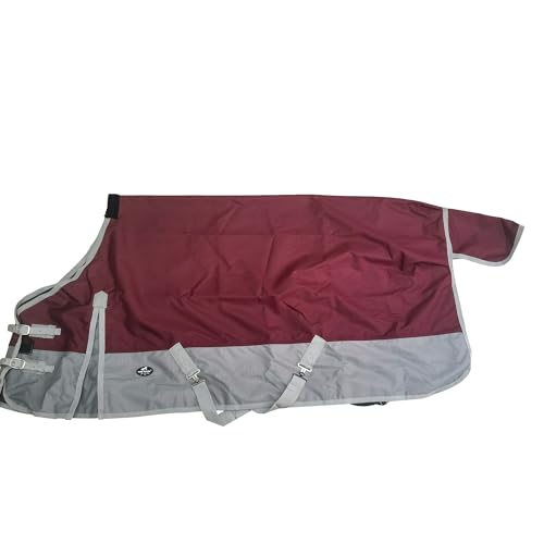 Image of 1200D Waterproof and Breathable Horse Sheet TGW Rding Horse Blanket (70 inch, Wine)