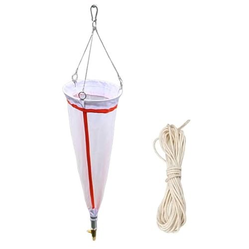 AEDNX 20/25 ?m Plankton Net- 23.62in Long, 8.27in in Diameter, 625/500 Fine Mesh Plankton Net with 5 M Sampling Rope? Thickened Experimental Nylon(20 Micron)