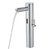 Platform Tall Body Basin Automatic Sensor Touchless Bathroom Sink Faucet,Single Handle Battery Power