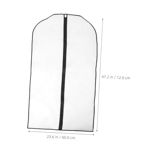 NUOBESTY 5pcs Garment Bags for Clothes Storage Hanging Clothing Cover for Suits and Lightweight Peva for Closet and Travel2