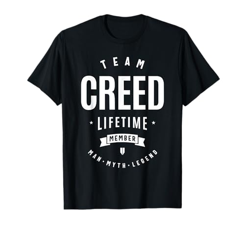 Membro a Vita del Team Creed Funny Name Creed Maglietta