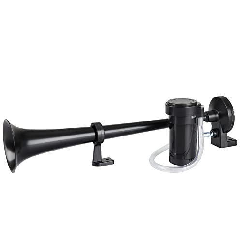 Rupse Hupe Luft Horn Kit, Lufthorn Drucklufthorn auto Horn mit Kompressor 150db 12V für PKW LKW Booten Motorrädern (Schwarz)