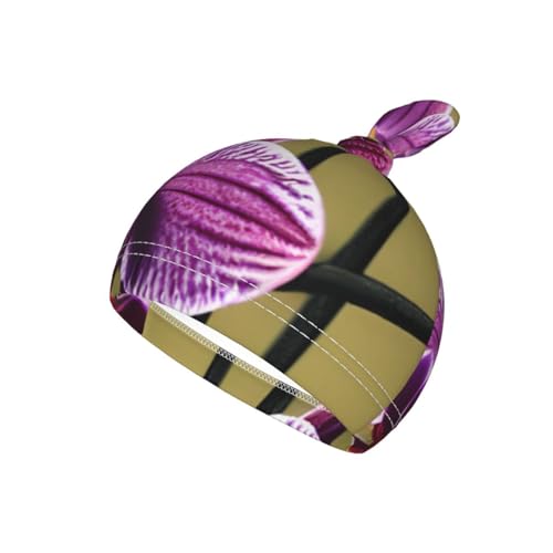 Beautiful Orchids Print Newborn Swaddle Blanket with Beanie Set, Soft Baby Sleep Sack Receiving Wraps, for Boy Girl3