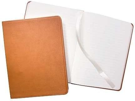Graphic Image Luxe Soft Cover Coach-Tan Leather 9inch Large Journal by - 7x9 Quality Leather - Made in USA