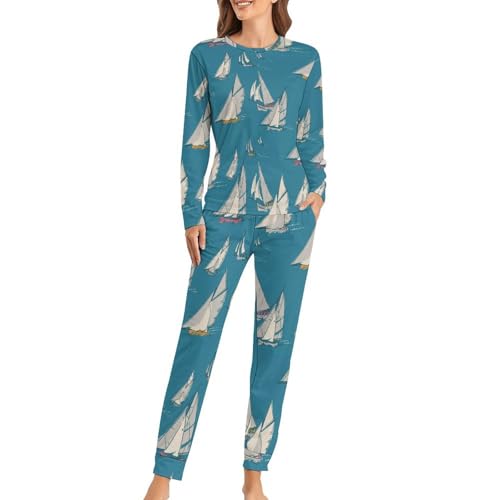 Ensemble de pyjama femme style bateau retro pour vos soirees cocooning
