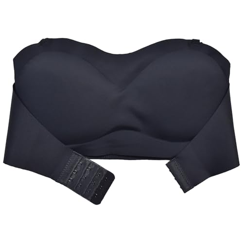 Strapless Bras for Teens with Padding,Girls Training Bandeau Bra Tops Strapless Push up Bras Front Closure Bra2