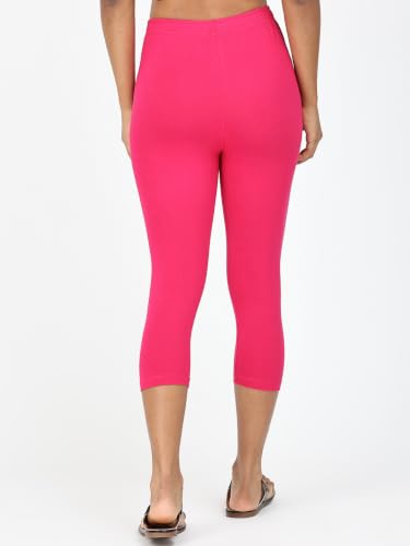 Image of Robinbosky Premium Stretchable Cotton Capri Legging for Women | Suitable for Formal wear & Casual wear | High-End Elastic Makes. The Leggings Squat Proof and Durable for Travel, Yoga, & Workout.