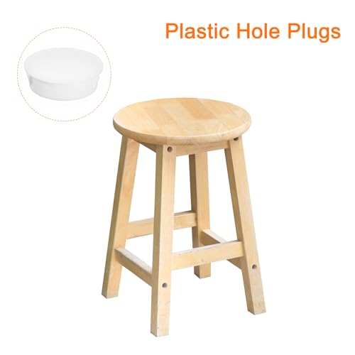 Image of uxcell 32mm /1.26 inch Plastic Hole Plugs, 16Pcs Flush Type Panel Round Snap in Fastener Knockout Locking Plugs for Furniture Insert End Caps Panels, White