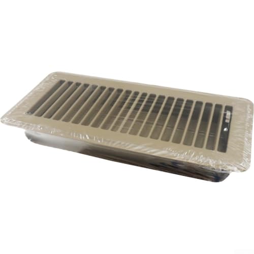 Ventilaciones de suelo de 10,2 x 25,4 cm fabricadas en hierro sólido para mejorar la circulación del aire de su espacio (marrón)