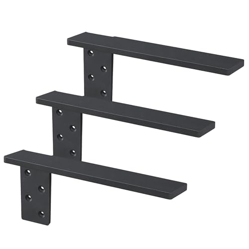 Free Hanging Side Wall Floating Shelf Bracket 3 Pack 16 Inch Heavy Duty Countertop Support Bracket for Breakfast Bars Cabinet Granite Countertops with No Knee Wall or Pony Wall
