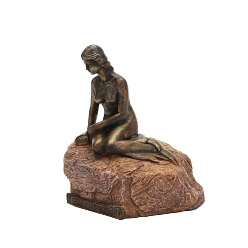 Estatua de sirena resinada estilo europeo 3D miniatura 3