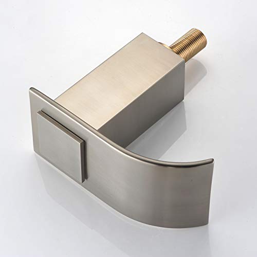 Sumerain S2143NW Roman Tub Faucet Brushed Nickel 3 Hole Widespread Bathtub Faucet thumb #3