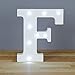 Produktbild Up in Lights dekorative LED weiße hölzerne Buchstaben Zeichen - Wandbehang batteriebetrieben (F)