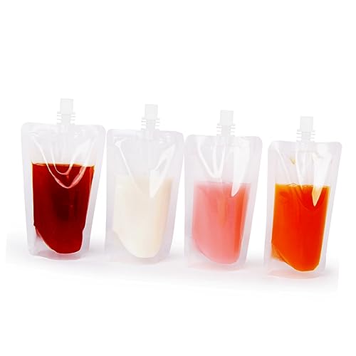 OFFSCH Beverages Flasks Bag 10pcs Liquor Pouch Reusable and Washable Camping Hiking Accessory