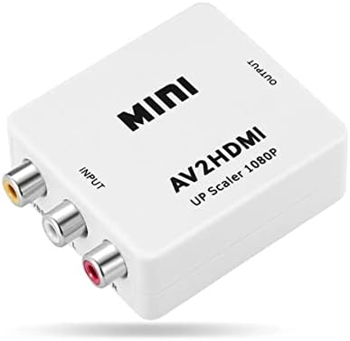 ETZIN RCA to HDMI Converter, AV to HDMI Video Audio Converter Adapter Compatible with VHS VCR Camera DVD, Support PAL/NTSC with USB Power Cable -EPL-659VC.