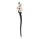 Material: Holz Hellery Vintage Holz Quaste Haarstift Haarnadel Holzgabel Frauen Haarschmuck - F