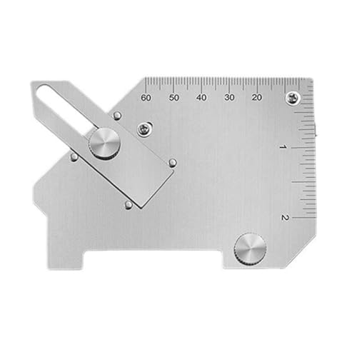 Enwye Edelstahl-Schweißlehre MG 8 IN MM-Skala Schweißprüfung Abschrägungswinkel Höhe Breite Spalt für Kesselbrücke Schiffsbau Druckbehälter