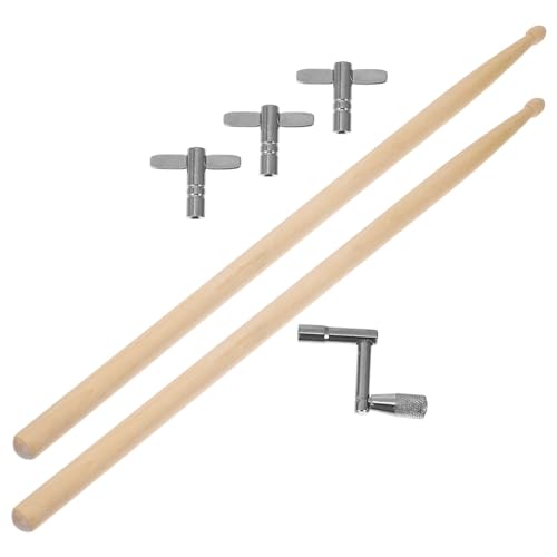 Milisten 1 Set Drum Tuner and Stick Tool Compact Drum Key with Drumsticks for Easy Adjustments for Drummers and Percussionists Convenient Accessory for