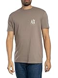Armani Exchange Men's Chest Icon Logo Tee, Driftwood, Small