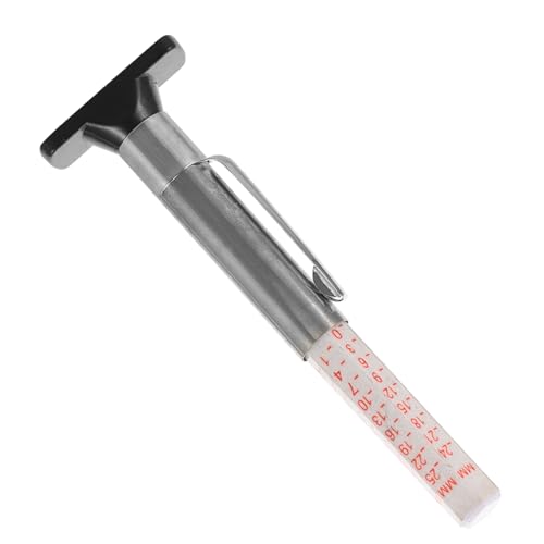HOLIDYOYO Accurate Tire Depth Gauge Car Tire Thread Depth Measuring Tool (0-25mm) Versatile for Vehicles