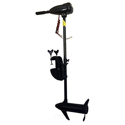 U-BCOO 8 Speed Saltwater Transom Mounted Electric Trolling Motor Fishing Boat Outboard Motor Kayak (L-12V-46lbs)