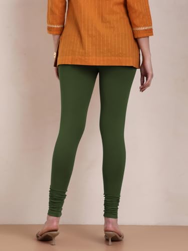 Image of TWIN BIRDS Tailored Cut and Classic Fit Super Stretchable Elastane Fabric Churidar Leggings for Women