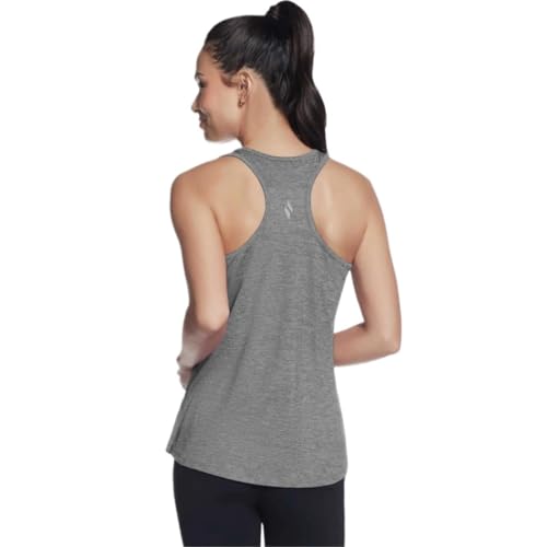 Skechers Donna Go Dri Swift Tunic Tank In Carbone, Taglia Largo - 2