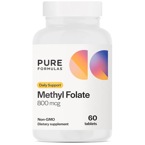 Pure-Formulas-Methylfolate-800-mcg-Active-B-9-Folate-for-Cardiovascular-Nerve-Health-5-mthf-Methyl-Folate-Supplement-Methylated-Vitamins-Methylfolate-Supplement-for-Women-Men-60-Tablets