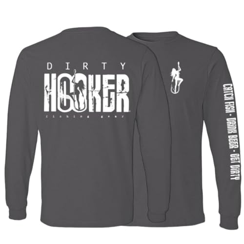 Dirty Hooker Lightweight Long Sleeve Fishing Shirts for Men and Women - Long Sleeve Shirts for Men Classic Logo