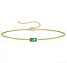 JSJOY Gold Birthstone Bracelets for Women May Birthstone Jewelry Birthday Gifts for Women Dainty Link Bracelet Gifts for New Mom Wife Emerald Green Bracelet for Graduation