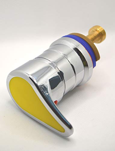 Friseursalon-Wasserhahn, Wasserhahn, für Waschbecken, Rückspülung, Shampoo, Stuhl, gelb, 60 cm lange Rohre