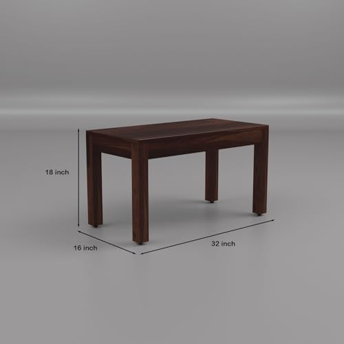 Image of Solid Wood Cane 4 Seater Dining Table Set | Four Seater Dining Table with 3 Cushions Chairs & 1 Bench for Dining Room | 4 Seater Dining Set for Hotel Restaurant | Sheesham, C-Walnut