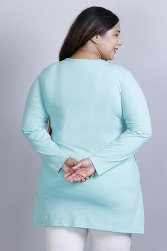 Image of Women Printed Full Sleeve Cotton Tshirt with Side Slits & Pocket | Small - 7XL Size