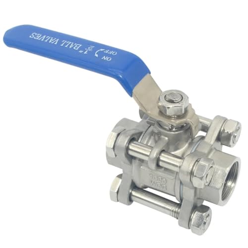 HBGNZU 1pc 304 Stainless Steel Faucet Ball Valve Water Pipe Water Heating Outlet Drain Valve Switch Female Thread Full Port(1/2')