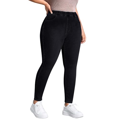 Plus Size Ankle Jeans for Women Pencil Women Jeans Capri Length Mom High Waist Skinny Denim Mom Jeans Pants3