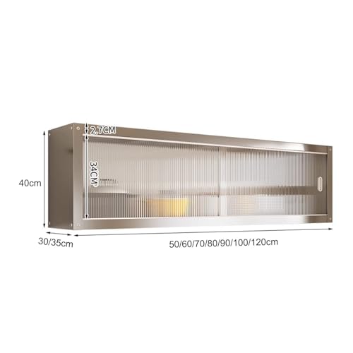 Küchenschrank aus Edelstahl mit Schiebetüren, vielseitiges Garagen- und Lagerregal, offene Rückseite, 100 x 35 x 40 cm, stilvolles Design für Effizienz