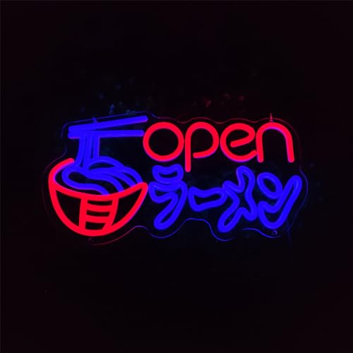 Image of Open Ramen Neon Sign,Ramen Led Sign, Restaurant light Up Sign for Wall Art, Personalized Neon Sign, Opening Sign Size:15.7 * 8.5Inch,SIGNVIA
