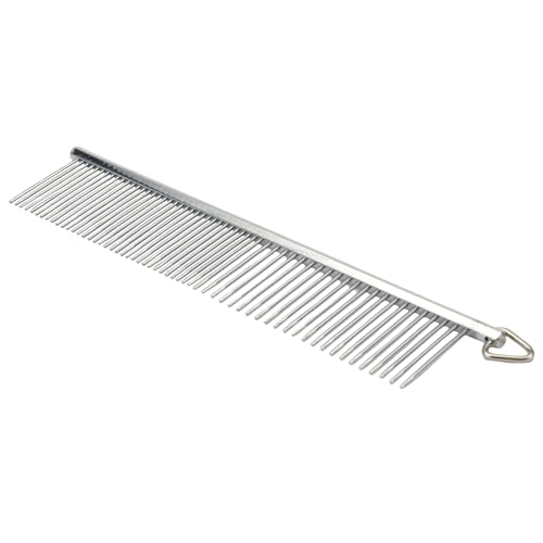 Coastal Pet Safari Dog Grooming Comb for Medium and Coarse Coats - Extra-Long Rotating Teeth - Undercoat Rake for Coarse Coats - 7 1/4'