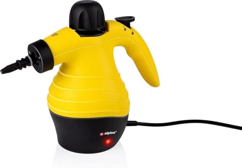 PHILIPS Alpina Nettoyeur vapeur manuel compact et portable – Élimine les bactéries – Avec 10 accessoires – 1050 W