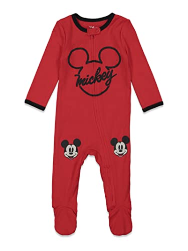 Disney Mickey Mouse Baby 2 Pack Zip Up Sleep N' Play Coveralls Newborn to Infant2