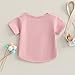 Tsseiatte Toddler Baby Boy Girl Short Sleeve Crew Neck T Shirt Pullover Sweatshirt Summer Basic Tees Solid Casual Clothes (US, Age, 6 Months, 12 Months, B-Pink)