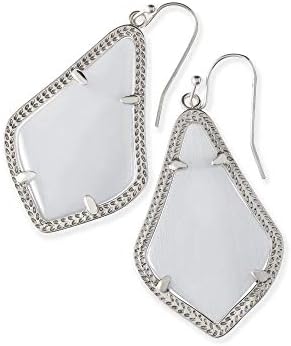 Kendra Scott Alex Drop Earrings for Women, Fashion Jewelry, Rhodium-Plated, Slate Cat's Eye