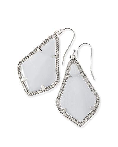 Kendra Scott Alex Drop Earrings For Women, Fashion Jewelry, Rhodium-Plated, Slate Cat's Eye #TOP2