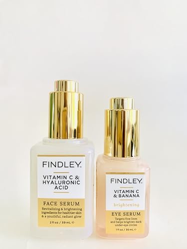 Bundle of Findley Vitamin C & Hyaluronic Acid Face Serum and Vitamin C & Banana Eye Serum, 2 items, NO BOX