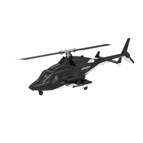 Helicóptero teledirigido con GPS para principiantes, F02-S Air-Wolf 1/34 2,4 G 9 CH para exteriores, helicóptero teledirigido, aviones con flujo óptico y luces LED (modo ajustable 1/2)