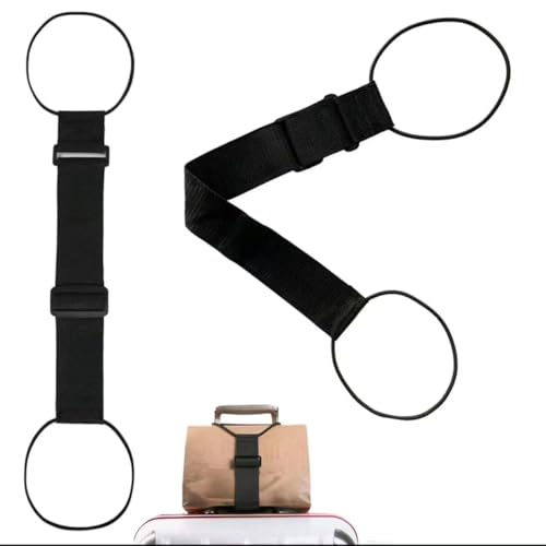 Image of 2 Pack Elastic Fastening Belt for Luggage, 2025 Luggage Straps, Travel Belt for Suitcase Handle Handbag Backpack Spinner Carry on Travel Airport