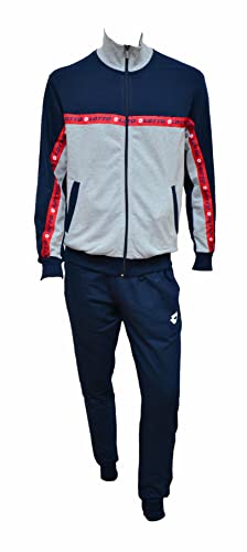 Lotto Herren-Trainingsanzug - Sommer-Sweatshirt Jogginganzug, Activewear für Herren, Grau, M