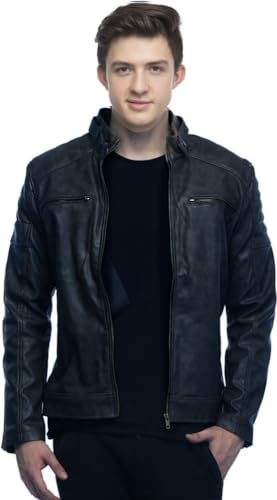 Image of Leather jacket for men standard length
