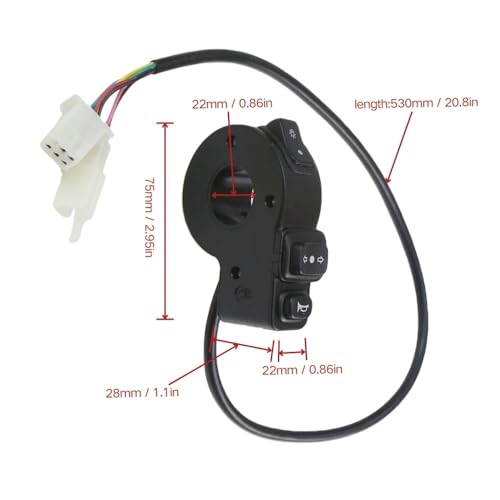 Interruptor para moto Kawasaki con control de señal de giro y botón de encendido multifunción 6